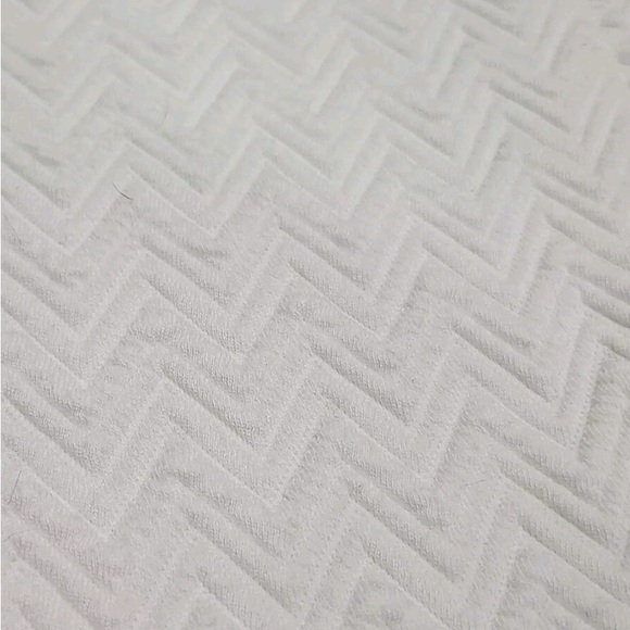 Donna Morgan White Chevron Pattern Fit And Flare Dress 3/4 Sleeves Zipper Size10 - Picture 7 of 9